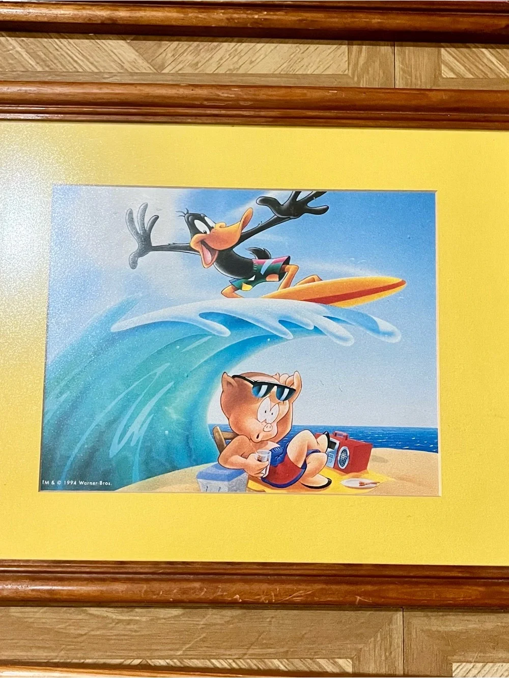 Warner Bros. Cartoon Trio Frames with Red and Yellow Mats